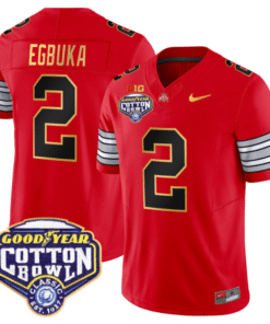 Emeka Egbuka Jersey 2 Ohio State Heritage Stripe Cotton Bowl Red