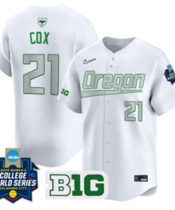 Emma Cox Jersey 21 Oregon Ducks Softball 2025 World Series Stitched White