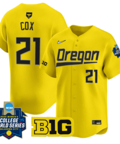 Alternative view of Emma Cox Jersey #21 Oregon Ducks Softball 2025 World Series Stitched Baseball