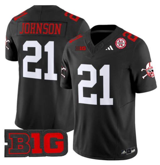 Emmett Johnson Jersey #21 Nebraska Cornhuskers 2024 Vapor Stitched Football - Image 5