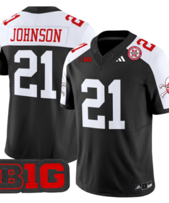 Emmett Johnson Jersey #21 Nebraska Cornhuskers 2024 Vapor Stitched Football