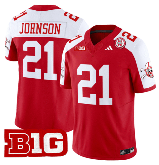 Emmett Johnson Jersey #21 Nebraska Cornhuskers 2024 Vapor Stitched Football - Image 4