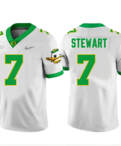 Alternative view of Evan Stewart Jersey #7 Oregon Ducks Stitched Football