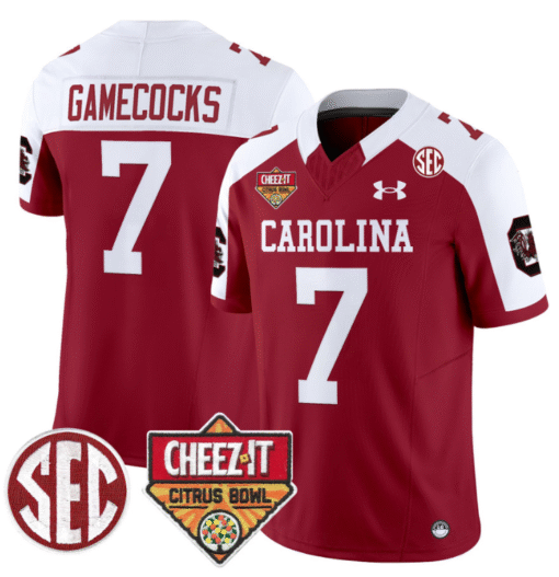 Gamecocks Jersey #7 South Carolina Cheez-It Citrus Bowl Patch Stitched Football - Image 4