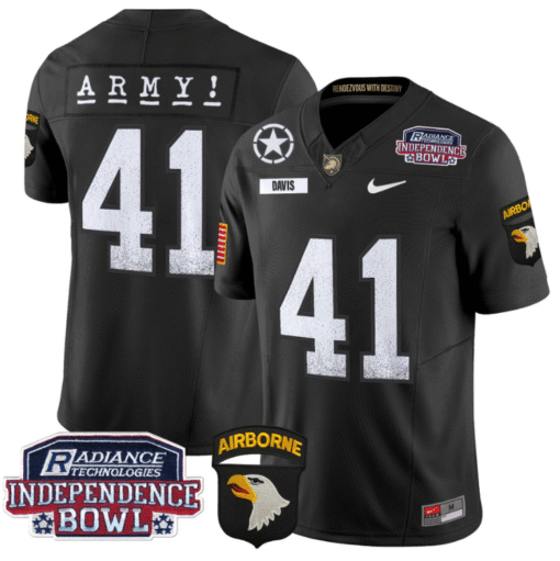 Glenn Davis Jersey #41 Army Black Knights Independence Bowl Patch Stitched Football - Image 5