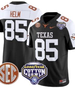 Gunnar Helm Jersey #85 Texas Longhorns Cotton Bowl Patch Stitched Football