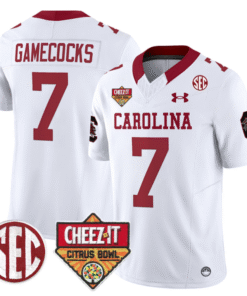 Alternative view of Gamecocks Jersey #7 South Carolina Cheez-It Citrus Bowl Patch Stitched Football