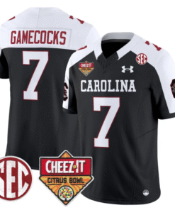 Gamecocks Jersey #7 South Carolina Cheez-It Citrus Bowl Patch Stitched Football