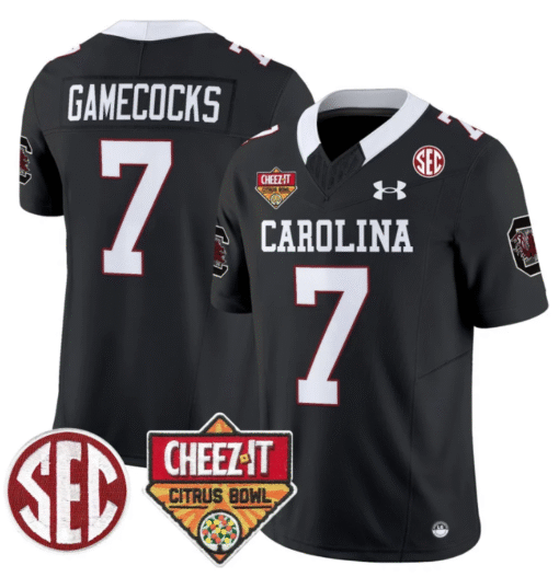 Gamecocks Jersey #7 South Carolina Cheez-It Citrus Bowl Patch Stitched Football - Image 5
