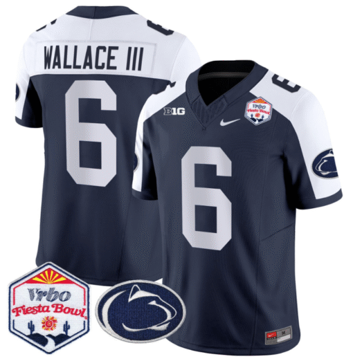 Harrison Wallace III Jersey #6 Penn State 2024 Fiesta Bowl Patch Stitched Football - Image 4