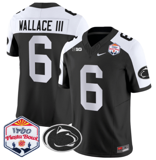 Harrison Wallace III Jersey #6 Penn State 2024 Fiesta Bowl Patch Stitched Football