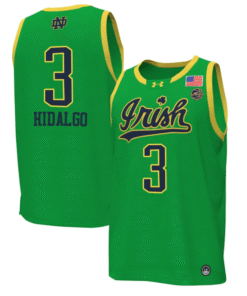Hannah Hildago Jersey #3 Notre Dames Basketball Green Stitched