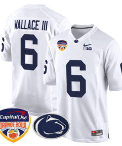Alternative view of Harrison Wallace III Jersey #6 Custom Penn State Orange Bowl Stitched Football