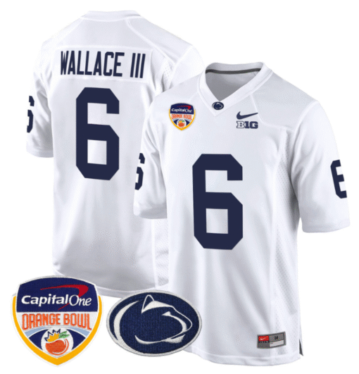 Harrison Wallace III Jersey #6 Custom Penn State Orange Bowl Stitched Football - Image 2