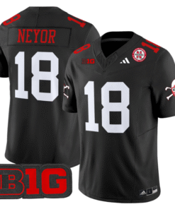 Isaiah Neyor Jersey 18 Nebraska Cornhuskers 2024 Vapor V2 Football Black