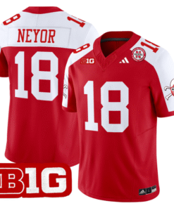 Isaiah Neyor Jersey 18 Nebraska Cornhuskers 2024 Vapor V2 Football Red Alternate