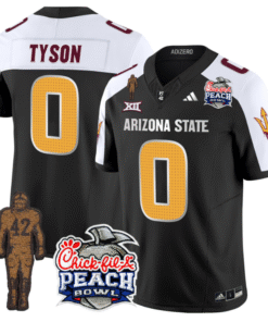 Jordyn Tyson Jersey #0 Arizona State Peach Bowl Patch Stitched Football
