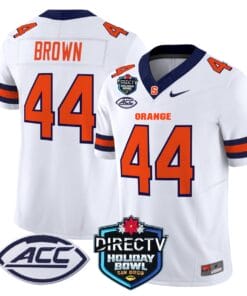 Alternative view of Jim Brown Jersey #44 Syracuse Orange 2025 Holiday Bowl Patch Stitched Football