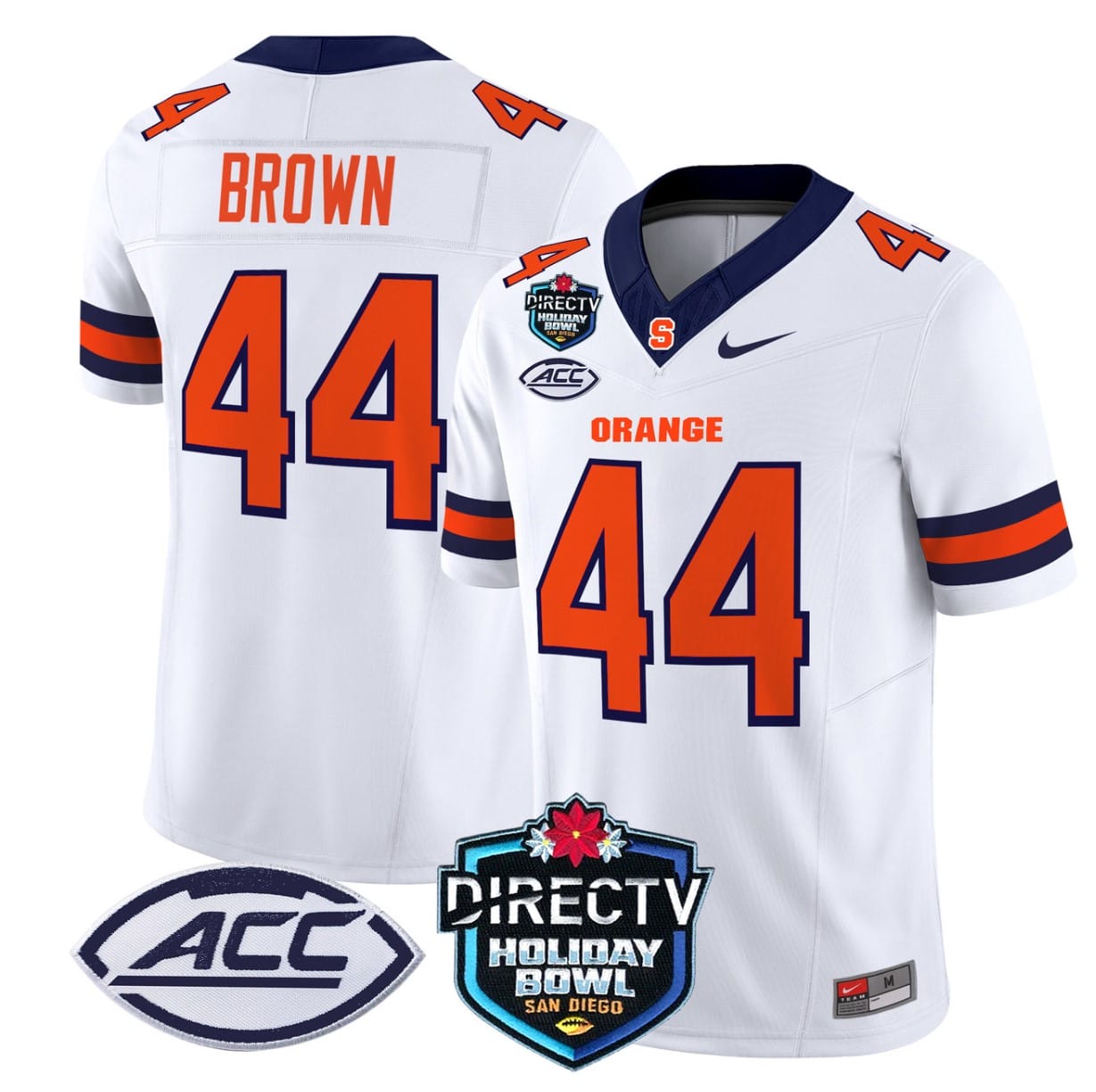 Jim Brown Jersey #44 Syracuse Orange 2025 Holiday Bowl Patch Stitched Football 2 Jim Brown Jersey #44 Syracuse Orange 2025 Holiday Bowl Patch Stitched Football - Image 2
