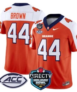 Jim Brown Jersey #44 Syracuse Orange 2025 Holiday Bowl Patch Stitched Football 8 J278SGO