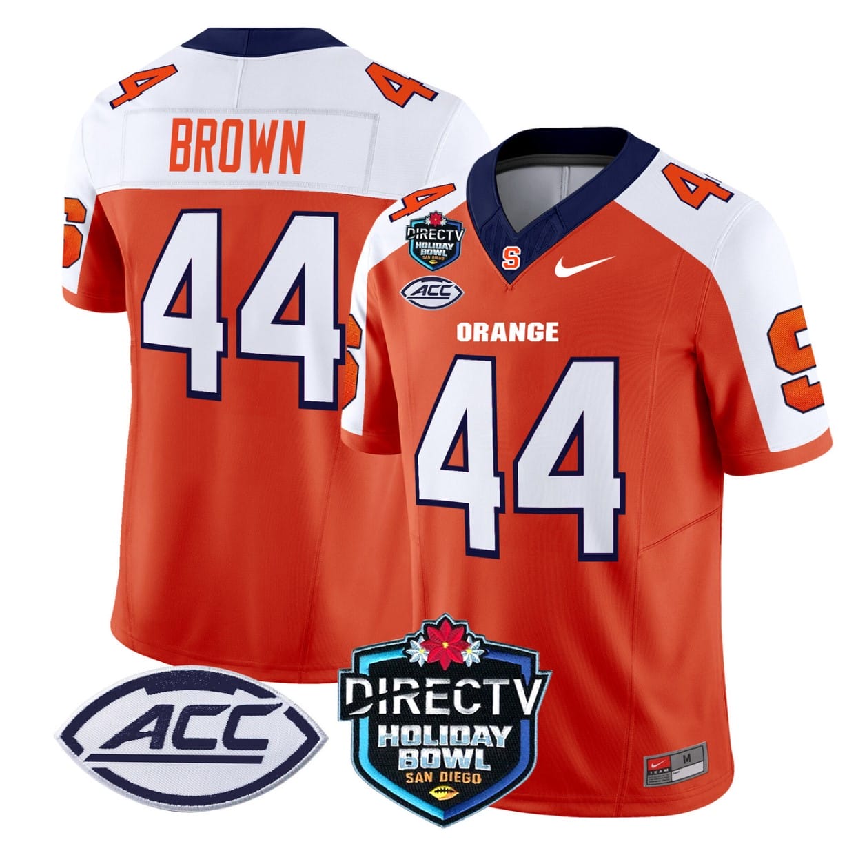 Jim Brown Jersey #44 Syracuse Orange 2025 Holiday Bowl Patch Stitched Football 4 Jim Brown Jersey #44 Syracuse Orange 2025 Holiday Bowl Patch Stitched Football - Image 4