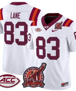 Alternative view of Jaylin Lane Jersey #83 Virginia Tech Hokies Coach Frank Beamer Stitched Football