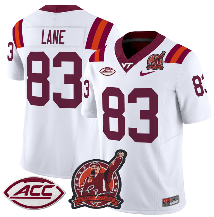 Jaylin Lane Jersey #83 Virginia Tech Hokies Coach Frank Beamer Stitched Football 2 Jaylin Lane Jersey #83 Virginia Tech Hokies Coach Frank Beamer Stitched Football - Image 2