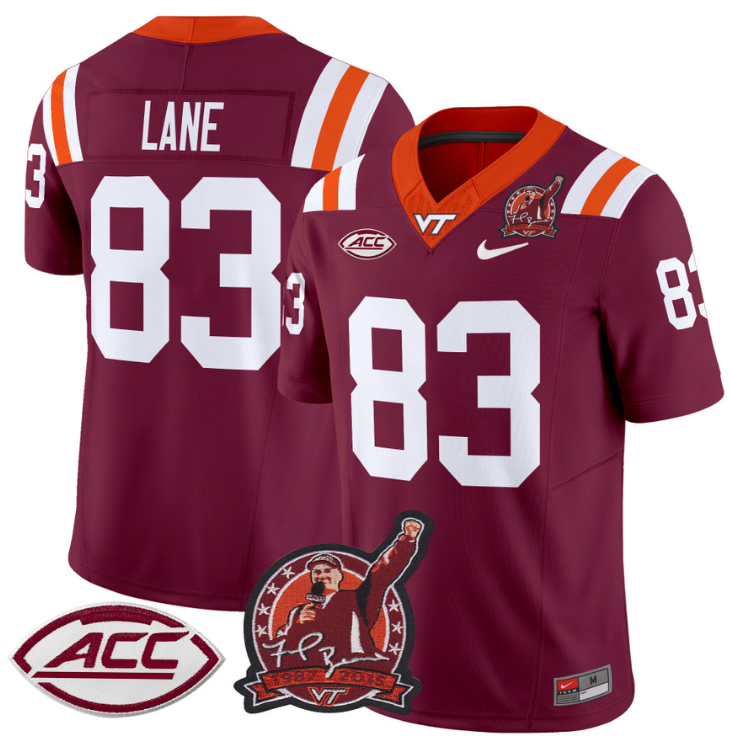 Jaylin Lane Jersey #83 Virginia Tech Hokies Coach Frank Beamer Stitched Football 5 Jaylin Lane Jersey #83 Virginia Tech Hokies Coach Frank Beamer Stitched Football - Image 5