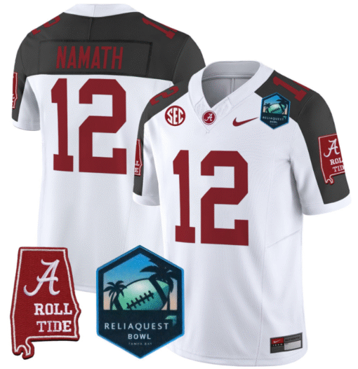 Joe Namath Jersey #12 Alabama Crimson Tide 2025 ReliaQuest Bowl Stitched Football - Image 3
