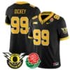 Jurrion Dickey Jersey #99 Oregon Ducks 2024 Mighty Rose Bowl Patch Stitched Football