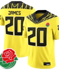 Alternative view of Jordan James Jersey #20 Oregon Ducks Rose Bowl Patch Vapor Stitched Football