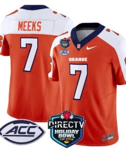 Jackson Meeks Jersey #7 Syracuse Orange 2025 Holiday Bowl Patch Stitched Football 8 J9O1ZUJ