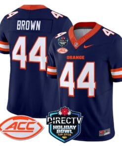 Jim Brown Jersey #44 Syracuse Orange 2025 Holiday Bowl Patch Stitched Football 9 J9V0TOS