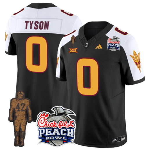 Jordyn Tyson Jersey #0 Arizona State Peach Bowl Patch Stitched Football - Image 6