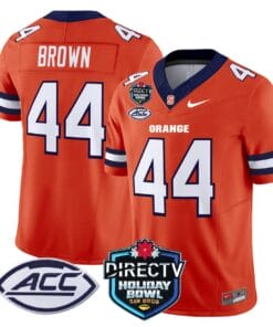 Jim Brown Jersey #44 Syracuse Orange 2025 Holiday Bowl Patch Stitched Football 7 JC3BBFI