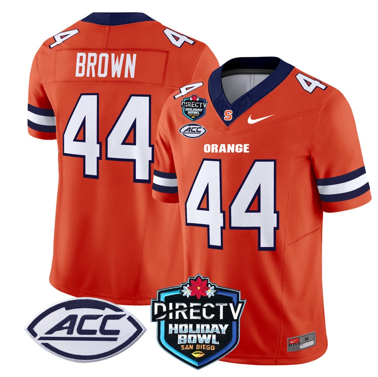 Jim Brown Jersey #44 Syracuse Orange 2025 Holiday Bowl Patch Stitched Football 3 Jim Brown Jersey #44 Syracuse Orange 2025 Holiday Bowl Patch Stitched Football - Image 3