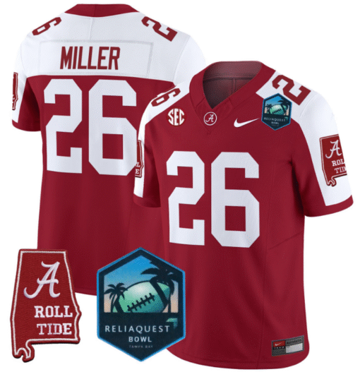 Jam Miller Jersey #26 Alabama Crimson Tide 2025 ReliaQuest Bowl Stitched Football - Image 5