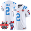 Jaxson Dart Jersey #2 Ole Miss Rebels 2025 Gator Bowl Patch Stitched Football 15 Jaxson Dart Jersey #2 Ole Miss Rebels 2025 Gator Bowl Patch Stitched Football