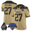 Joe Bellino Jersey #27 Navy Midshipmen 2025 Armed Forces Bowl Stitched Football
