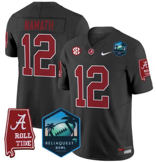 Joe Namath Jersey #12 Alabama Crimson Tide 2025 ReliaQuest Bowl Stitched Football - Image 6