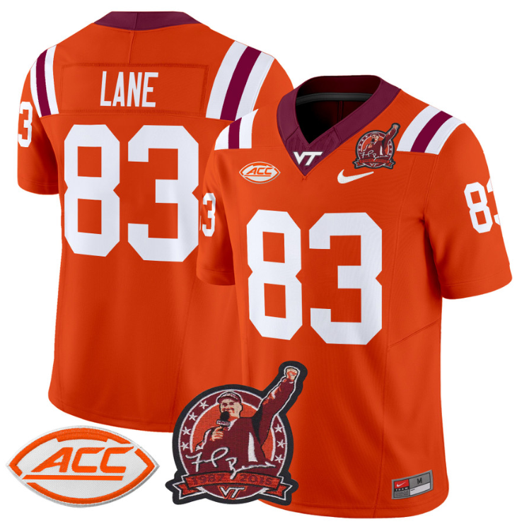 Jaylin Lane Jersey #83 Virginia Tech Hokies Coach Frank Beamer Stitched Football 3 Jaylin Lane Jersey #83 Virginia Tech Hokies Coach Frank Beamer Stitched Football - Image 3