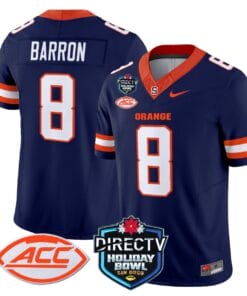 Justin Barron Jersey #8 Syracuse Orange 2025 Holiday Bowl Patch Stitched Football 9 JQPVEP7