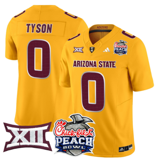 Jordyn Tyson Jersey #0 Arizona State Sun Devils 2025 Peach Bowl Stitched Football - Image 4