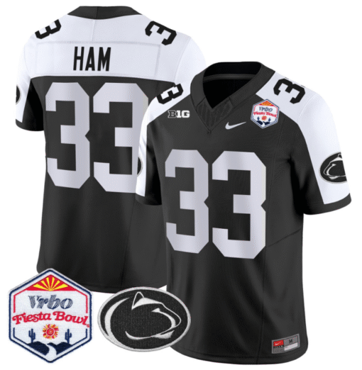 Jack Ham Jersey #33 Penn State 2024 Fiesta Bowl Patch Stitched Football