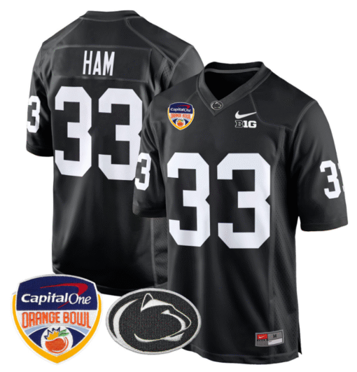Jack Ham Jersey #33 Custom Penn State Orange Bowl Patch Stitched Football - Image 5
