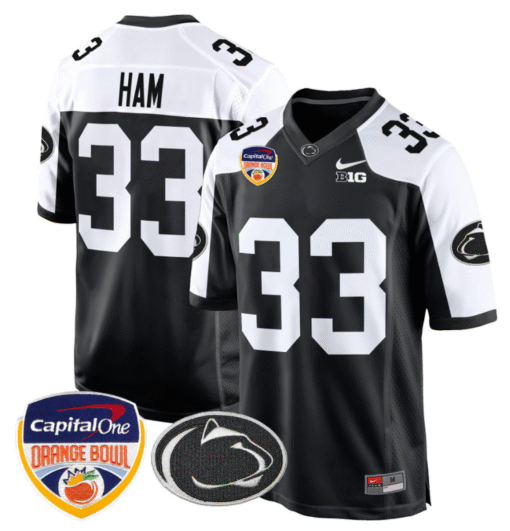 Jack Ham Jersey #33 Custom Penn State Orange Bowl Patch Stitched Football