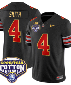 Jeremiah Smith Jersey #4 Ohio State 'Heritage Stripe' Cotton Bowl Stitched Football