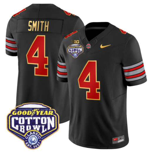 Jeremiah Smith Jersey #4 Ohio State 'Heritage Stripe' Cotton Bowl Stitched Football