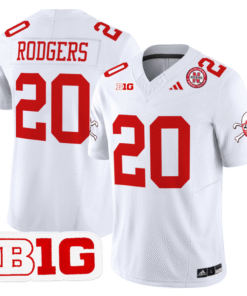 Johnny Rodgers Jersey 20 Nebraska Cornhuskers 2024 Vapor V2 Football White