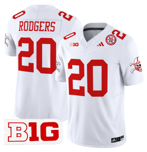 Johnny Rodgers Jersey #20 Nebraska Cornhuskers 2024 Vapor Stitched Football - Image 5